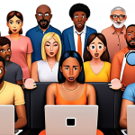 **

"A diverse group of people from around the world communicating on laptops and tablets, showing cultural differences in emoji use and online behavior. Focus on confused or humorous misunderstandings due to these differences. Warm, inviting color palette. Style: Digital Illustration, vibrant and inclusive."

**