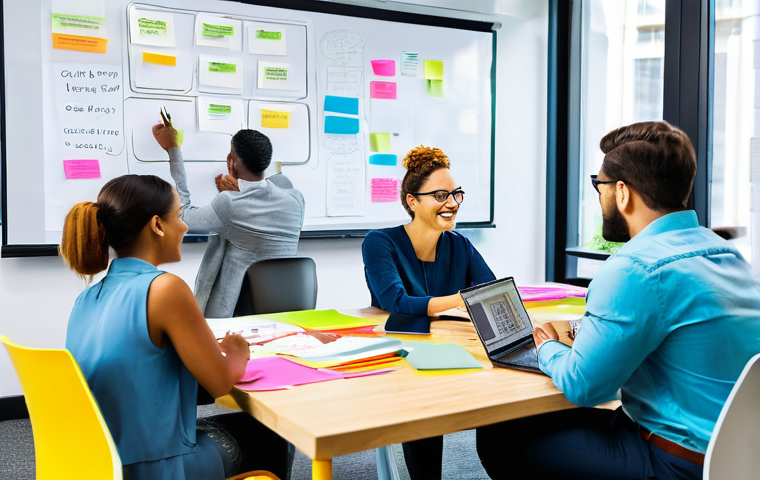 주제에 따른 토론 포맷 선택 방법 - Image Prompt 1: Collaborative Brainstorming for Innovation**