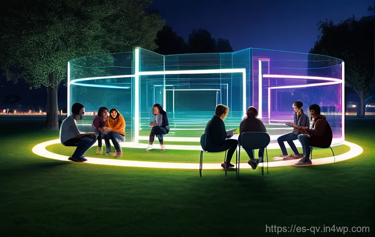 다양한 관점을 존중하는 참여법 - **Prompt 2: Empathy's Digital Bridge**
    A close-up shot of several diverse individuals, ranging f...