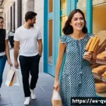 Home 19 토론 주제 선정의 중요성과 방법 - **Prompt:** "A sunny day in a bustling Madrid street. A young woman, 20s, wearing a stylish, knee-le...