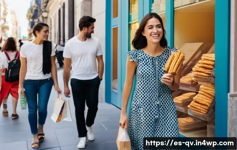 토론 주제 선정의 중요성과 방법 - **Prompt:** "A sunny day in a bustling Madrid street. A young woman, 20s, wearing a stylish, knee-le...