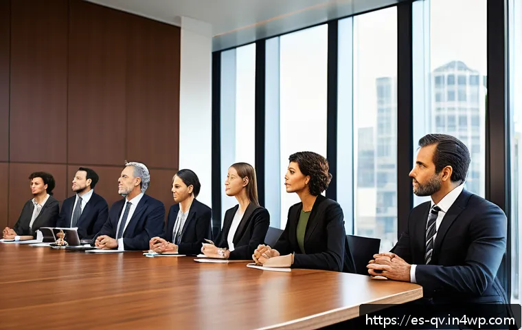 청중 분석을 통한 토론 전략 수립 - A professional business conference scene in a modern Spanish corporate setting, featuring a diverse ...