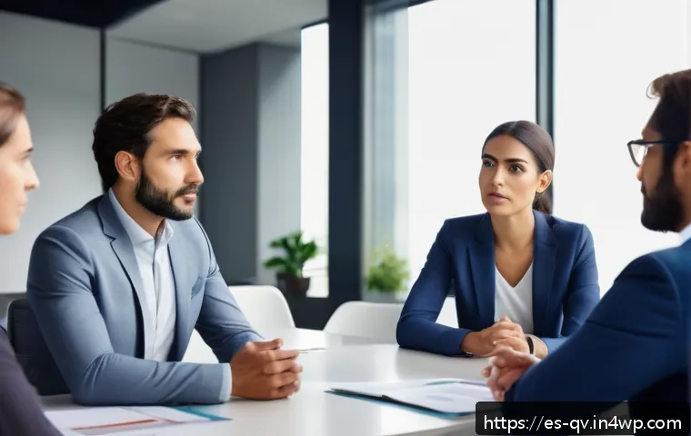 상대방 의견을 포괄적으로 이해하기 - A diverse group of professional colleagues in a modern office setting engaged in active listening du...